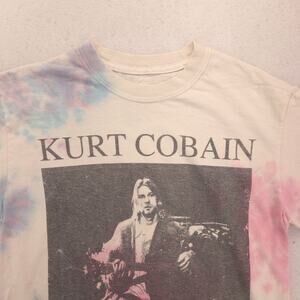 Kurt Cobain Band Casual Crew Neck Graphic Shirt Adult Mens Size Small S Tie Dye